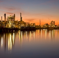 Refinery Photo at Sunset